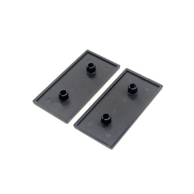 China Aluminum Profile Plastic Pipe Black End Cap Cover For 50mm x 100mm Aluminum Extrusion for sale