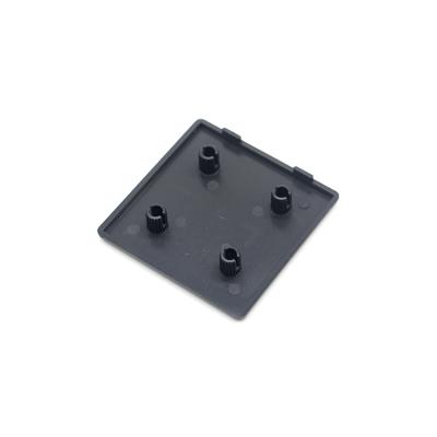 China Four-hole Aluminum Aluminum Profile 6060 Black Plastic Profile End Cap for sale