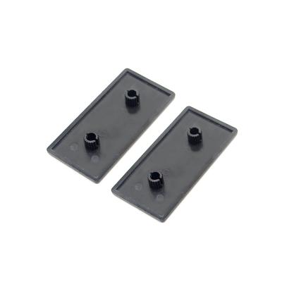 China Aluminum Profile Plastic Pipe Black End Cap Cover For 45mm x 90mm Aluminum Extrusion for sale