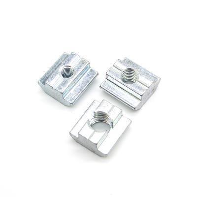 China Heavy Industry Threaded Slide In 4545 T-Slot Aluminum Slide Nut M6/M8/M10 Nut Extrusions Used For Solar Panel Mounting T-Nut for sale