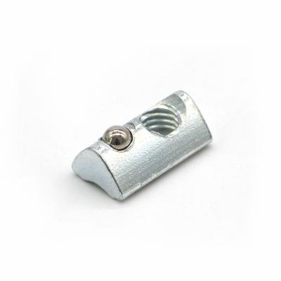 China Heavy Industry Profile Nut T-Slot Nut With Spring Ball For Aluminum Profile for sale