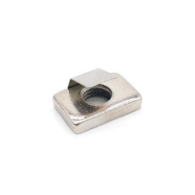 China Customized heavy industry industrial aluminum profile nut profile accessories with spring sheet nut M8 for sale