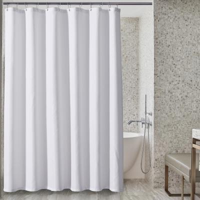 China Durable Hotel Design Waffle Fabric Shower Curtain Polyester Durable Heavy Duty Shower Curtain Machine Washable for sale