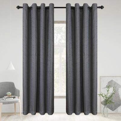 China Blackout Luxury Drapes 100% Polyester Blackout Window Curtain Fabric Set For Living Room for sale