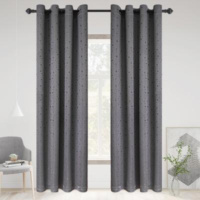 China Wholesale Blackout Design Fancy 100% Polyester Blackout Curtain Fabric Full For Window And Door for sale