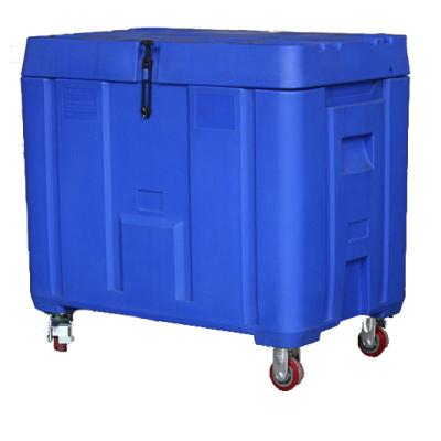 China 350l Insulated Rotomolded Dry Ice Cooler Container Lldpe+Pu Foam for sale