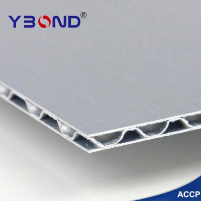 China New YBOND Pitch Durable Green Building Material A2 Fireproof Aluminum Corrugated Composite Panel for sale