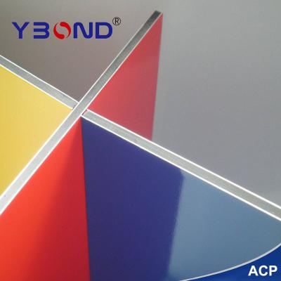 China Contemporary High Gloss Color Building Wall ACP / acm 3mm 4mm 5mm Panels for sale