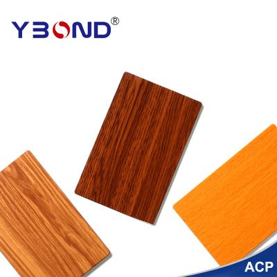 China Modern interior decorative wood aluminum texture composite panel of material for sale