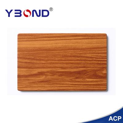 China Modern Wood Finish Aluminum Color Composite Panel YBOND ACP Manufacturer for sale