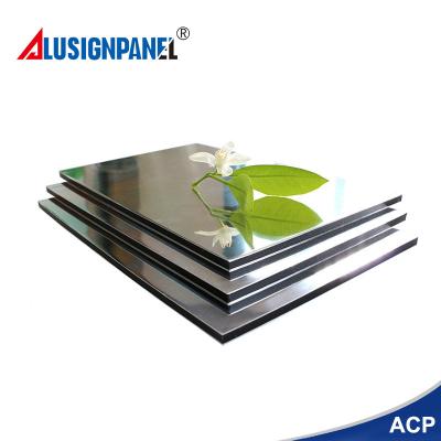 China sustainable & Weisght Light Mirror Finish Decoration Aluminum Plastic Composite Panel Manufacturer for sale