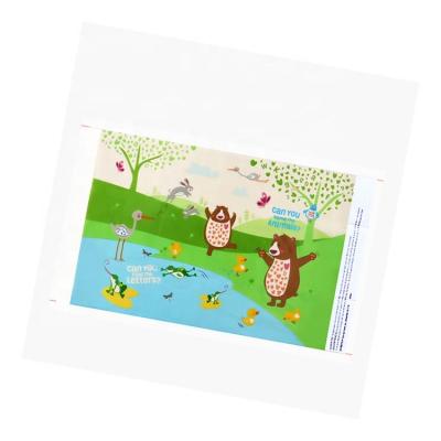 China Hot Selling Viable Animal Sanitary Outdoor PE Disposable Sticker Place Mats For Baby Kids Boy for sale