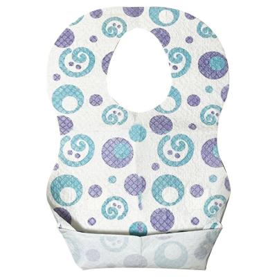 China Baby Bibs Antibacterial Soft Waterproof Nonwoven Fabric Disposable Bibs Eating Saliva Paper Bibs For Babies for sale