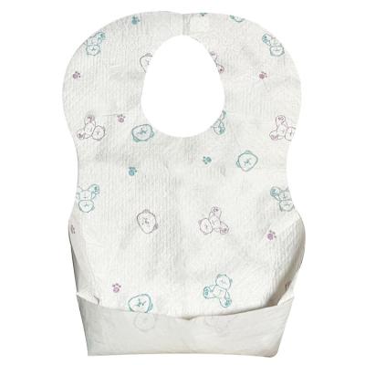 China High Quality Custom Baby Bibs Antibacterial and Waterproof Disposable Soft Disposable Unisex Infant Bibs with Pocket Design for sale