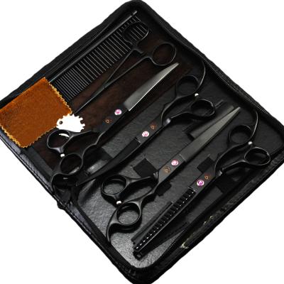 China Viable Multi-Color Cooking Stainless Steel JP's 7 Inch Diamond Grooming Scissors Kit for sale