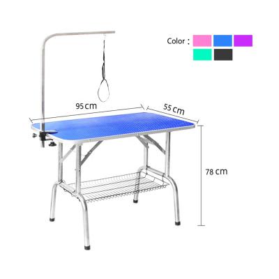 China Foldable Pet Grooming Table Sustainable Bath Stainless Steel Dog Grooming Table Non-Slip for sale