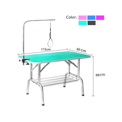 China viable EASY CARRY FOLDABLE DOG SIZE ADJUSTABLE DOG GROOMING TABLE WITH REMOVABLE ARM for sale