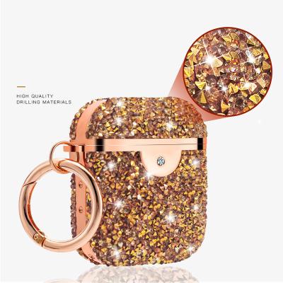 China Anti lost new Apple pro earphone Applicable Shell,Diamond Glitter,2021 shiny rhinestone pro earphone rhinestone case for sale