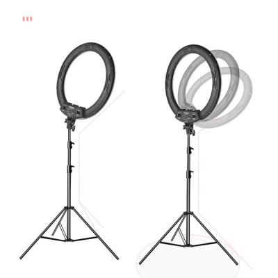 China 18 Inch Youtube Live Tiktok Live LED Ring Light With Stand Tripod Stand For Mobile Phone KD1X for sale