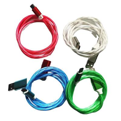 China Wholesale Mobile Phone USB Data Cable USB Data Cable USB Charger Wholesale Smart Luminous Fast Charging Charging Cable is stylish for sale