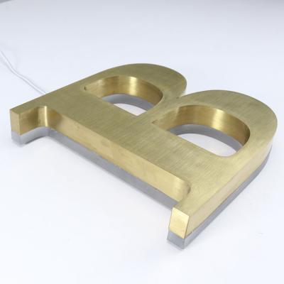 China Easy Use Popular Led Lighted Signage Gold Channel Letters For Sale for sale