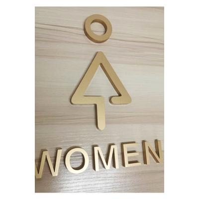 China Professional Factory Price Eco-friendly House Numbers Customized Stainless Steel Restroom Sign Men And Women Restroom Signs for sale