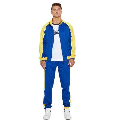 China Breathable 3 Colors Plus Size Zipper Up Coat Pockets Pants Tracksuits Sport Wear Set Jogging Training Wear For Men's Autumn Winter Gym for sale