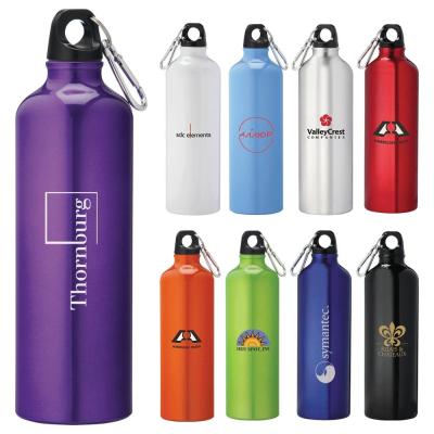 China 1000ml aluminum water bottle with carabiner/sports water bottle for sale