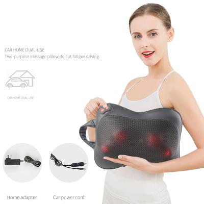 China Electric multifunctional massage pillow spine cervical massager,waist and back hot compress massage cushion for sale