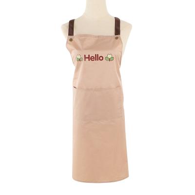 China Custom Logo Bib Solid Color Adult Kitchen Chef Waiter Design Waterproof Eco-Friendly Printing OEM Household Cleaning Apron Wholesale for sale