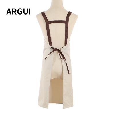 China Eco-Friendly Waterproof Kitchen Aprons Restaurant Cooking New Lady Woman Apron Home Chef Dress Fashion Cooking Apron With Pockets for sale