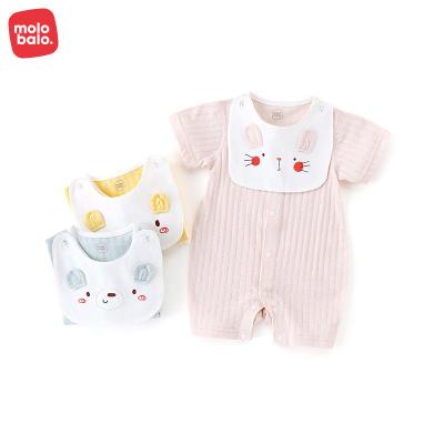 China 2022 New Summer Baby Clothes 100% Combed Cotton Baby Toddlers Newborn Baby Clothes 2022 New Summer Short Sleeve Baby Rompers for sale