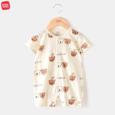 China 2022 New 100% Cotton Summer Baby Rompers 100% Cotton Cartoon Printing Short Sleeve Baby Clothes Cute Toddlers Clothing for sale