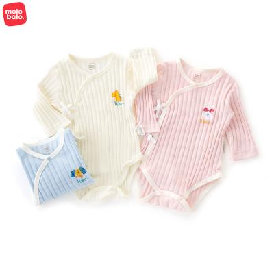 China Wholesale Organic 100% Organic Cotton Kinted Baby Rompers Solid Color Baby Clothes OEM ODM Toddler Infant Newborn Clothing for sale