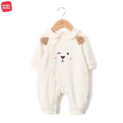 China Wholesale Spandex/Organic Cotton Newborn Baby Winter Clothes Long Sleeve Baby Rompers OEM ODM Toddler Cute Baby Clothes for sale