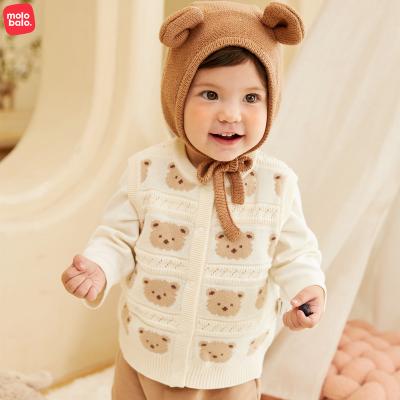 China 2022 New Arrival Baby Sweater Anti-Shrink Vest Organic Cotton Knitted Kids Baby Sweater Cardigan for sale