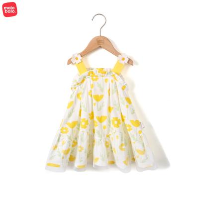 China 2022 New Arrival Summer Washable Baby Dresses Girls Sleeveless Dress Ruffle OEM ODM Infant Babies Dresses for sale