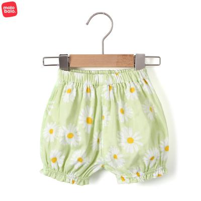 China Hot Selling Breathable Wholesale Soft Cotton Babies Pants Summer Babies Clothes Ruffle Baby Pants for sale