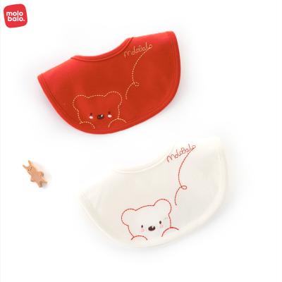 China 100% Cotton Baby Feeding Bibs Adjustable Soft Customizable Washable Easy Clean Cute Burp Cloth For Babies Girl And Boy for sale