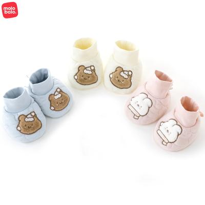 China Wholesale Unisex Solid Color Anti-slip Knitted Organic Cotton Infant Baby Booties Ribbed Baby Booties for sale