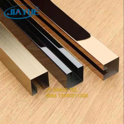 China Modern Small Moq Customized Corner Trim 304 Brushed Stainless Steel Mirror Tile Finish Copper Trim for sale