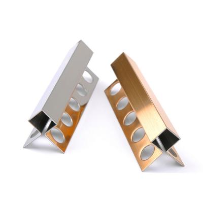 China Modern Stainless Steel Tile Trim Customized Tile Edge Trim Modern Style Protection Profiles Tile Accessories for sale