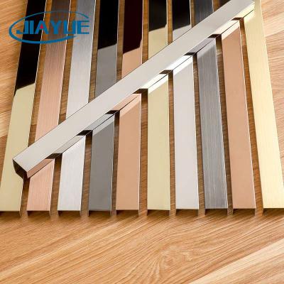 China Modern 304 Grade Stainless Steel U Channel Tile Trim Decorative Ceramic Tile Trim Shapes Metal Gold Mirror Black Glossy Profiles for sale