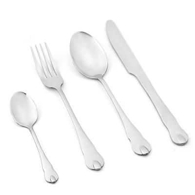 China Cheap Stocked Wholesale Silverware Restaurants Hotel Flatware Cutlery Set Stainless Steel Cutlery for sale