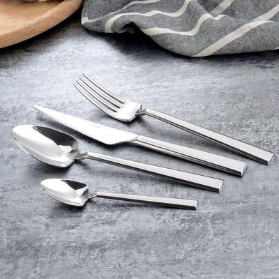 China Stocked Grade Cutlery Set Stainless Steel Fork Knife Spoon Stainless Steel Flatware Sets For Hotel Restaurant Bar for sale