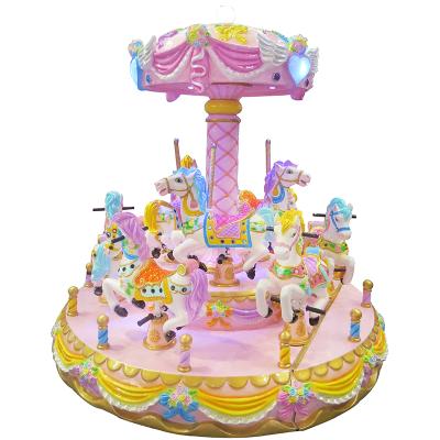 China Professional And Funny Carousel Playground Equipment 9 Happy Seats Mini Carousel Rides Vanish Round 2800*2800*2700 Mm for sale