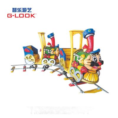 China Hot Selling Outdoor Amusement Kiddie Track Train 8 Seat Train Ride With 13000*8000*1800mm Track for sale