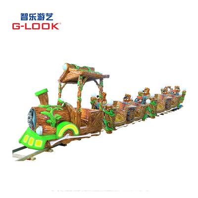 China Zoo Outdoor Electric Train Rides With Track For Adult And Kiddie 13800*10000*2000mm for sale