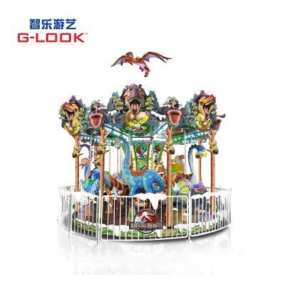 China Kids Outdoor Playground Dinosaur Theme Animal Carousel For Sale 2019 Dinosaur Carousel for sale