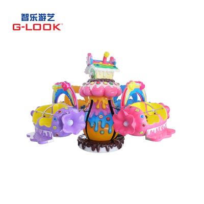 China China Candy House Rotary Lifting Kiddie Rides Rotating Flat Play Machine 6500*6500*2800 mm for sale